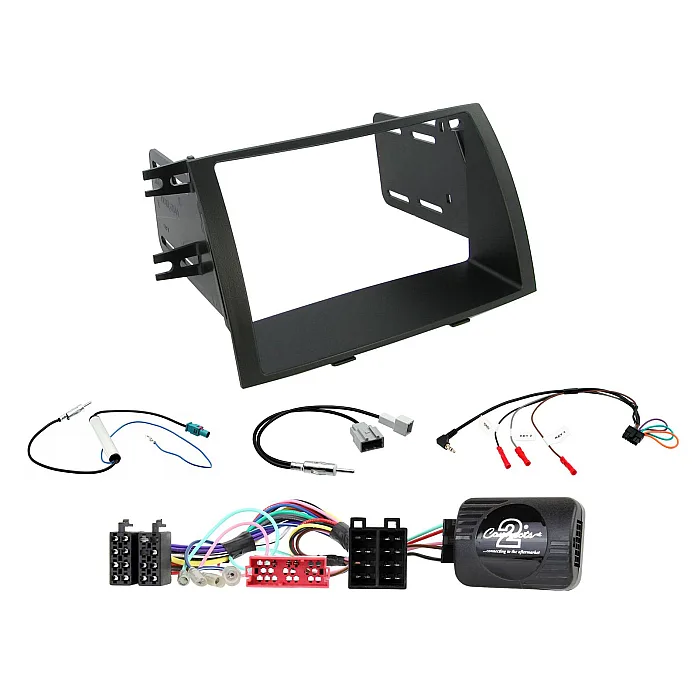 CTKKI05 Kia Sorento 2009 - 2011 Non Amp Matt Black Double Din Car CD Stereo Fascia Fitting Kit