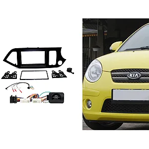 Kia Picanto (2011-2017 Non Amplified) Double Din Car Stereo Fascia Fitting Kit