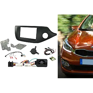 Kia Ceed , Pro Ceed Matt Black Double Din Car Stereo Fascia Fitting Kit