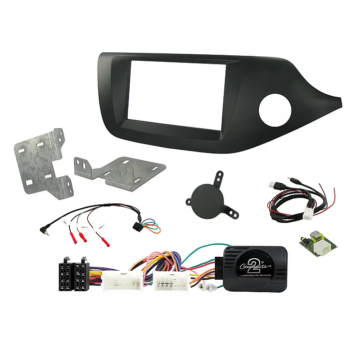 CTKKI31 Kia Ceed , Pro Ceed Matt Black Double Din Car Stereo Fascia Fitting Kit