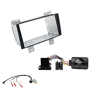 KIA Ceed / Pro Ceed Double Din Matt Black Fascia / Steering Control Kit