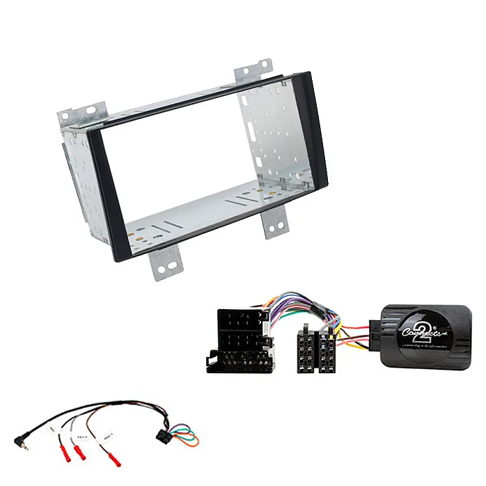 KIA Ceed / Pro Ceed Double Din Matt Black Fascia / Steering Control Kit