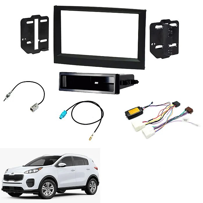 KIA Sportage Double / Single Din / Steering / Antenna Fitting Kit For Upgrading Factory Navigation Models Only
