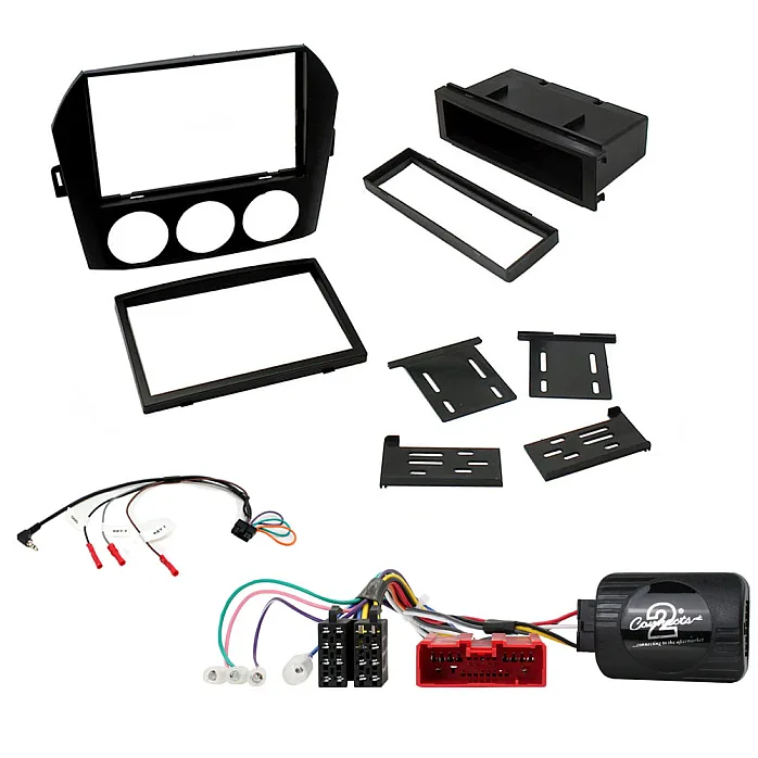Mazda MX-5 NON-BOSE 2006-2008 Car CD Stereo Double / Single Din Fitting Kit Fascia, Stalk