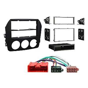 Mazda MX-5 2009-2015 Car CD Stereo Single / Double Din Fitting Kit Fascia Wiring Harness