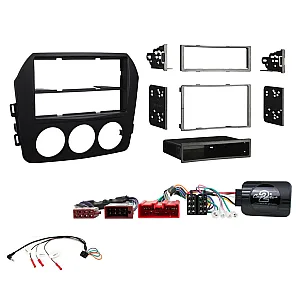Mazda MX-5 2009 - 2015 Double Single Din Stereo Stalk Bose Amplified Fitting Kit