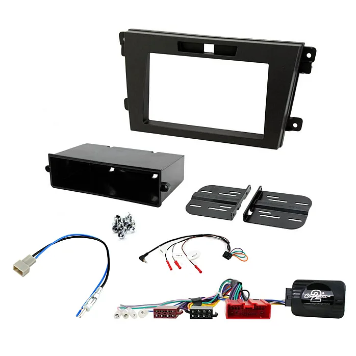 Mazda CX-7 2009 - 2012 Stereo Single / Double Din Fascia Steering Antenna Non BOSE Fitting Kit