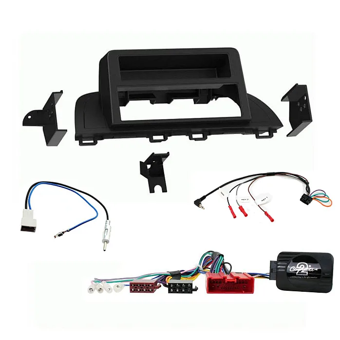 Mazda 3 2014-2018 Single Din Stereo Fascia Steering Antenna Non BOSE Amplified Vehicles Kit
