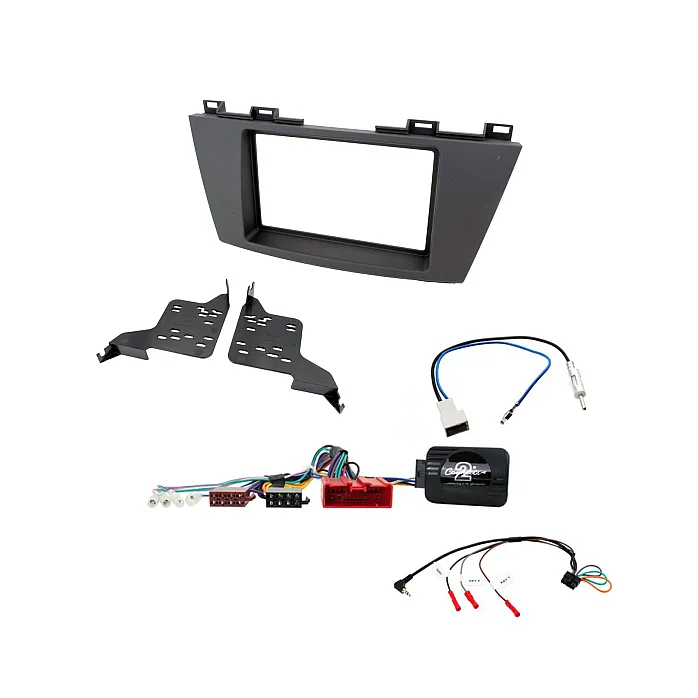 Mazda 5 NON BOSE 2010-2015 Double Din Car Stereo Fascia Steering Antenna Fitting Kit