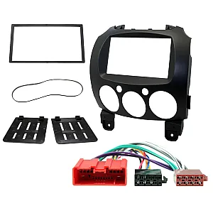 Mazda 2 2008 - 2014 Double Din Car Stereo Fascia ISO Wiring Fitting Kit