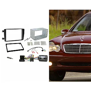 Connects2 CTKMB13 Mercedes C Class, CLK Double Din Fascia Steering Aerial Fitting Kit