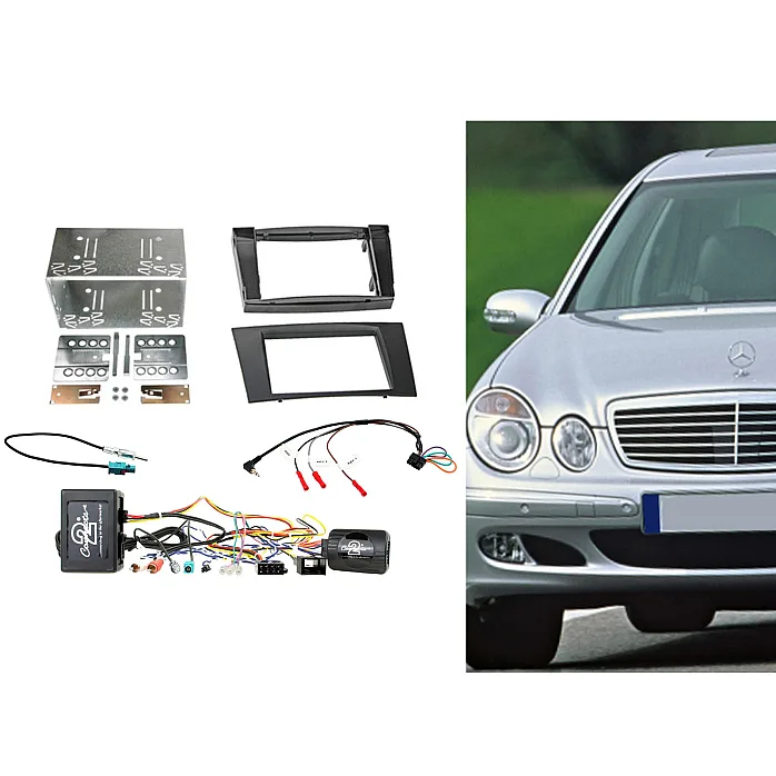 CTKMB23 Mercedes E Class 2002 - 2009 Double Din Car Stereo Fascia Fitting Kit