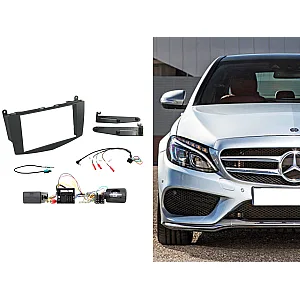 CTKMB26 Mercedes C Class 2007 - 2011 Double Din Car Stereo Fascia Fitting Kit