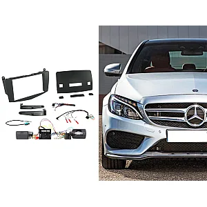 CTKMB27 Mercedes C Class 2007 - 2011 Double Din Car Stereo Fascia Fitting Kit