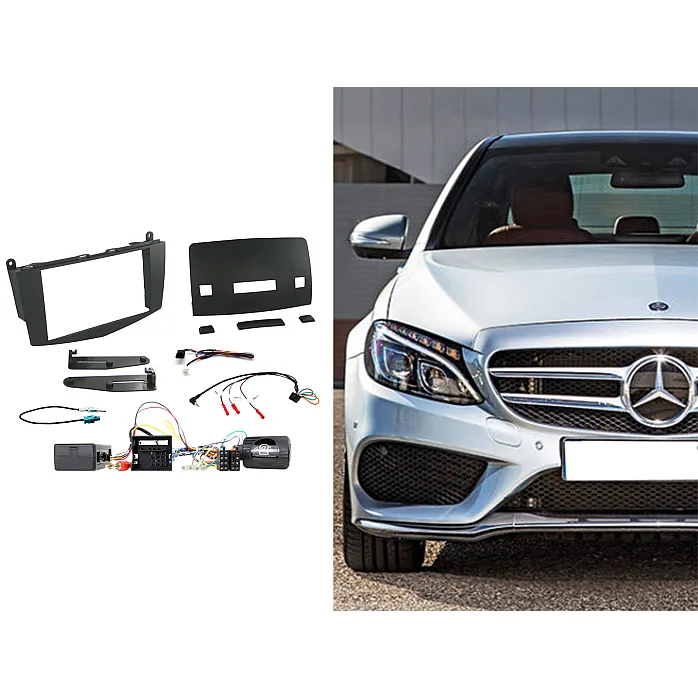 CTKMB27 Mercedes C Class 2007 - 2011 Double Din Car Stereo Fascia Fitting Kit