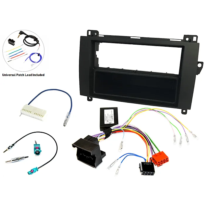 InCarTec FK-257-2 Mercedes (AUDIO 10/15/20) Single Din Stereo Fitting Kit (QUADLOCK CONNECTION)