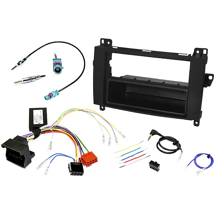 InCarTec FK-257 Mercedes Single / Double Din Car Stereo Fascia Fitting Kit Matt Black