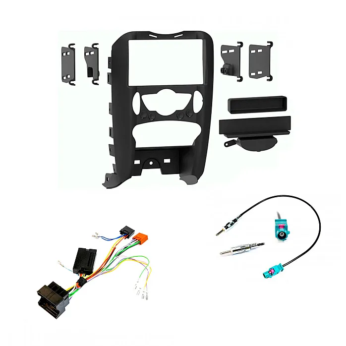 Mini Clubman, Coupe, Hatchback, Roadster Double Din Car Stereo Fascia Steering Antenna Fitting Kit