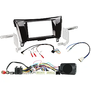 InCarTec FK-943/1 Nissan Qashqai, X-Trail Gloss Black Double Din Fitting Kit
