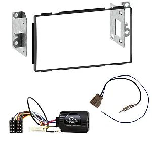 Nissan Qashqai 2007-2014 Double Din Car CD Stereo Fitting Kit, Fascia Steering Stalk Adaptor