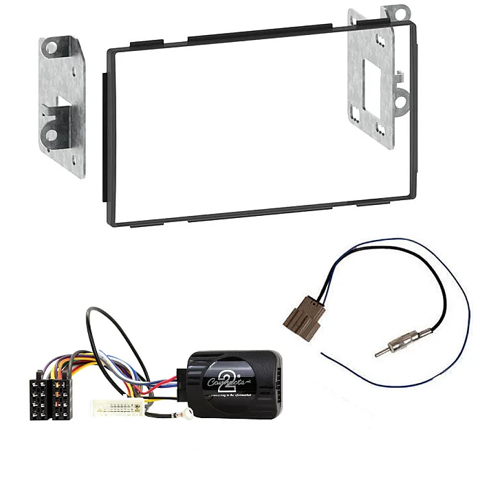 Nissan Qashqai 2007> Double Din Car CD Stereo Fitting Kit, Fascia Steering Stalk Adaptor