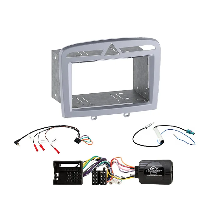 CTKPE06 Peugeot 308 (2007-2013) Silver Double Din Car Stereo Fascia Fitting Kit