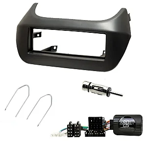Peugeot Bipper 2008-2012 Car Stereo Dark Grey Fascia Steering Antenna Adaptor Fitting Kit