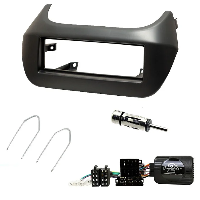 Peugeot Bipper 2008-2012 Car Stereo Dark Grey Fascia Steering Antenna Adaptor Fitting Kit
