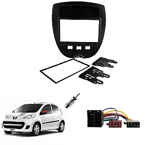 Peugeot 107 2005 - 2014 Double Din Fascia / Wiring / Antenna Adaptor Kit