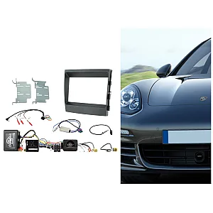 CTKPO05 Porsche Panamera 2009 - 2016 Double Din Car CD Stereo Fascia Fitting Kit