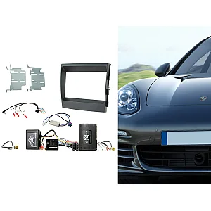 CTKPO07 Porsche Panamera 2009 - 2016 Double Din Car CD Stereo Fascia Fitting Kit