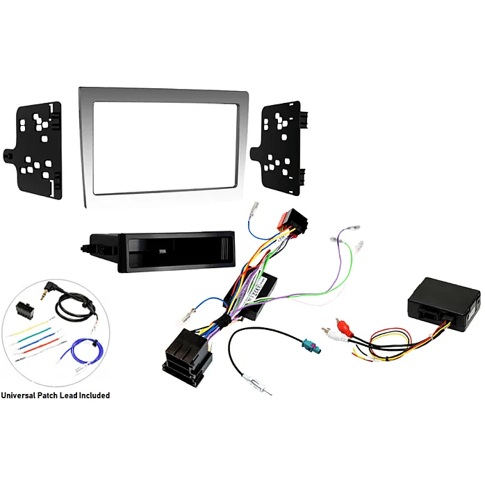 InCarTec FK-9591-SWCB Porsche 911, Boxster, Cayman Single / Double Din Car Stereo Fitting Kit (SWC/ BOSE RETENTION) SILVER