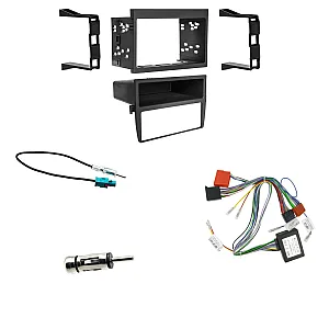 Porsche 911, Boxster 1997-2004 Double Din Fascia / With Analogue Amp / Antenna Fitting Kit