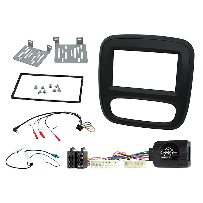 CTKRT06 Renault Trafic 2014-2017 Double Din Car Stereo Fascia Steering Control Fitting Kit