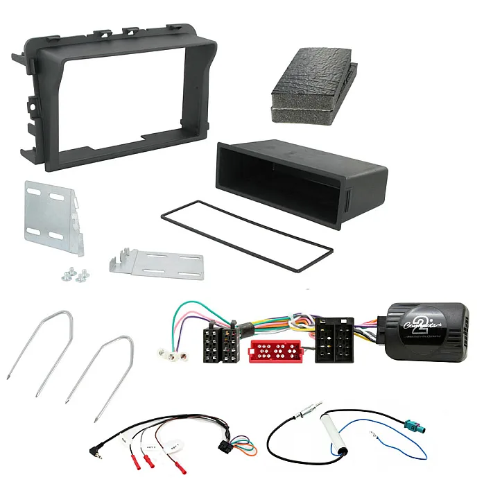 Renault Trafic 2011-2014 Double Din Car CD Stereo Fitting Kit, Fascia Stalk, Aerial Adaptor