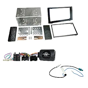 SAAB 9-3 (2008-2014) CarStereo Fitting Kit Double Din Fascia, Steering Control, Aerial