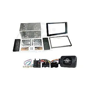 Saab 9-3 2008 - 2014 Car CD Stereo Double Din Fitting Kit with Stalk Steering Adaptor