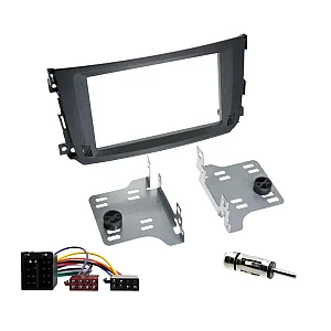 Smart For Two 2010-2014 Double Din Fascia Wiring Antenna Adaptor Fitting Kit