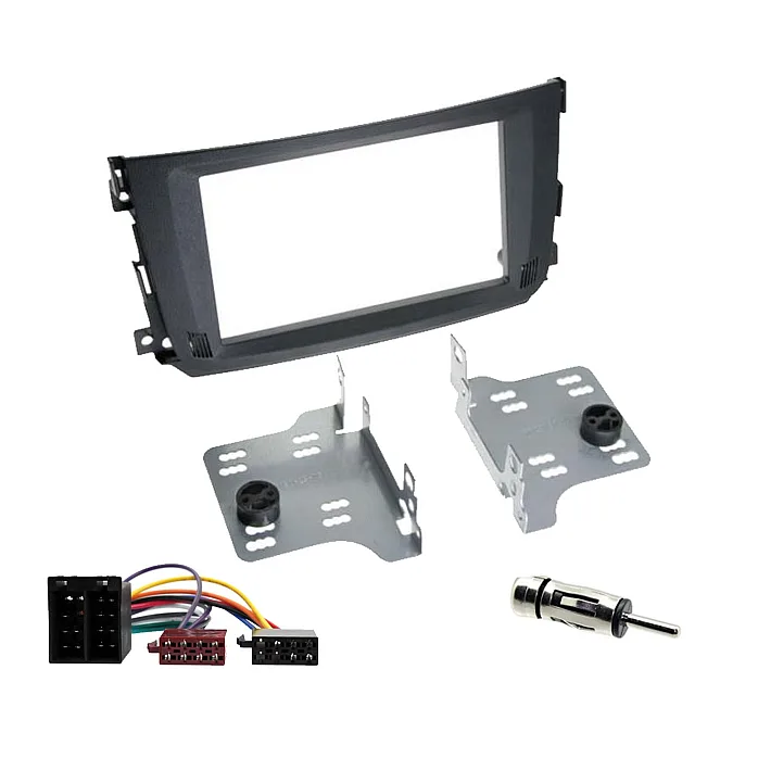 Smart For Two 2010-2014 Double Din Fascia Wiring Antenna Adaptor Fitting Kit