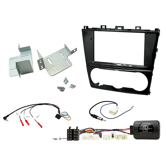 Subaru Forester, Impreza, XV Black Double Din Car Stereo Fascia Fitting Kit