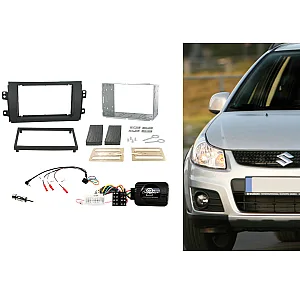 Connects2 CTKSZ05 - Suzuki SX4 2006-2014 Double Din Car Stereo Fitting Kit Fascia, Steering Control