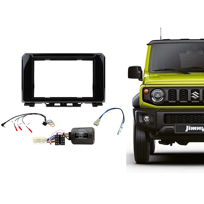 CTKSZ13 Suzuki Jimny 2018 Gloss Black Double Din Car Stereo Fascia Fitting Kit