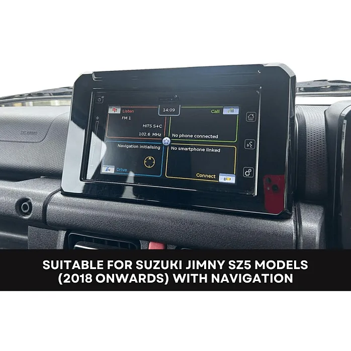 InCarTec FK-605 Suzuki Jimny 2018> Double Din Car Stereo Upgrade Fitting Kit With SWC (GLOSS BLACK)