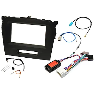 InCarTec FK-964 Suzuki Vitara Double Din Car Stereo Upgrade Fitting Kit (MATT BLACK)