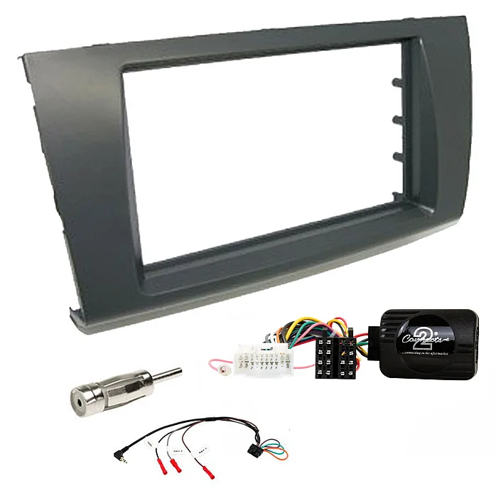 SuzuKi Swift 2005 - 2011 Double Din Car CD Stereo Fascia Fitting Kit & Stalk Control