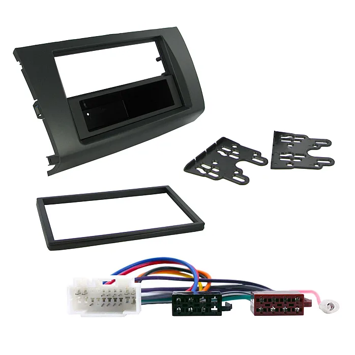 Suzuki Swift 2005 - 2010 Single / Double Din Fascia Panel Adapter Plate Fitting Kit - Grey