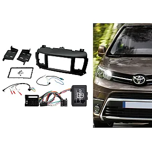 CTKTY19 Toyota Proace, Proace Verso Matt Black Double Din Fascia Fitting Kit