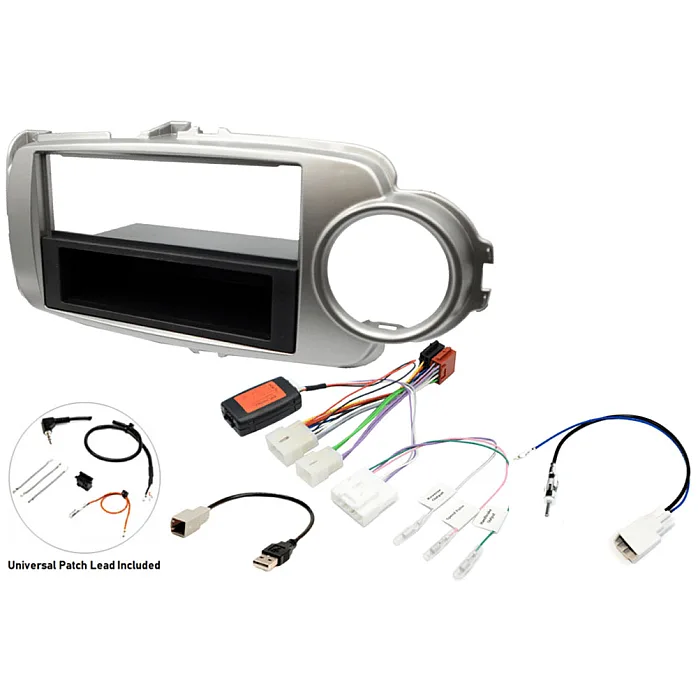 InCarTec FK-624/1 Toyota Yaris Single Din Stereo Upgrade Kit (Silver)