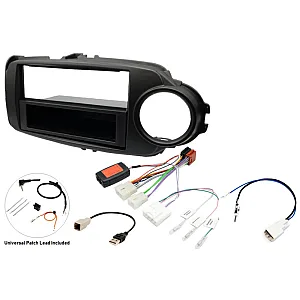 Toyota Yaris (2012-2020) Single DIN Car Stereo Upgrade Fitting Kit (MATT BLACK)