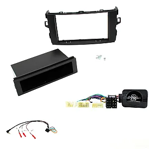Toyota Auris 2007-2013 Single / Double Din Car CD Stereo Fitting Kit, Fascia & Stalk Control